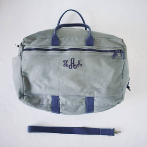 Vintage Cotton Canvas Pullman Luggage Bag